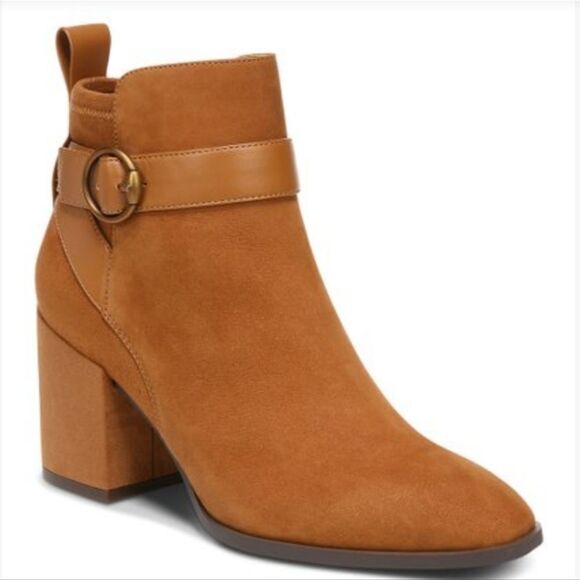 New VIONIC Tenley Bootie (Women) soft suede yellow brown orangish boots size 6